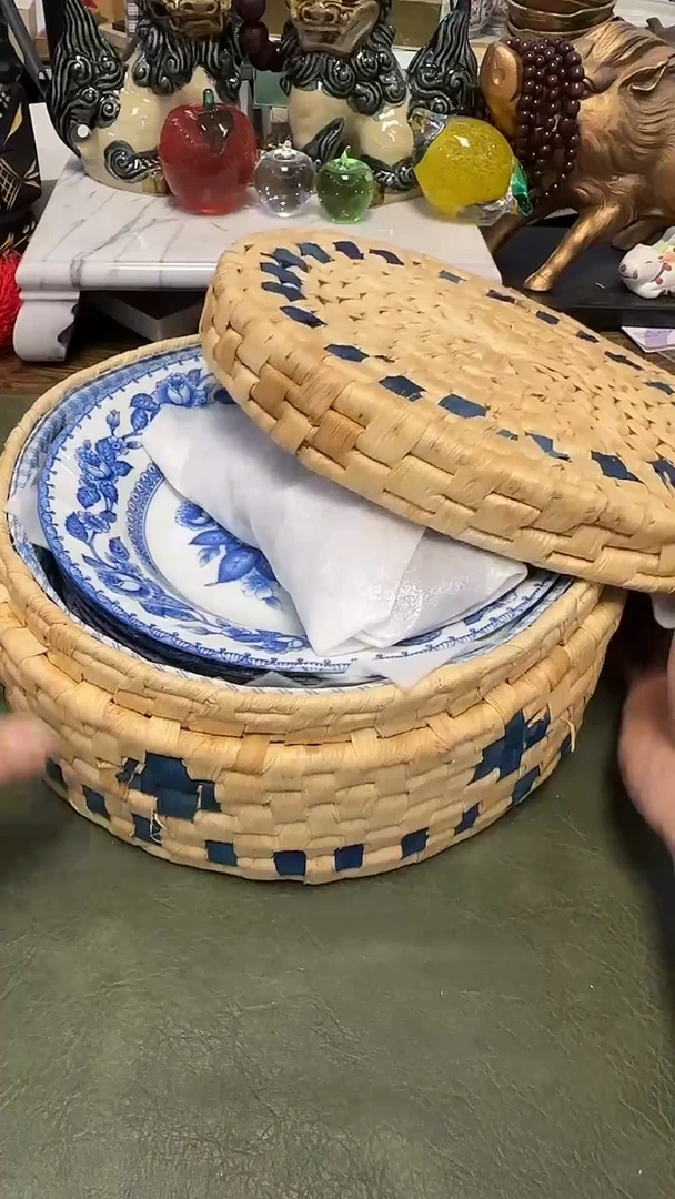 247带款5盘带草编框