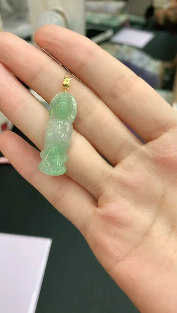 【闪购商品】翡翠颈饰18K金镶嵌赠礼盒证书 小君