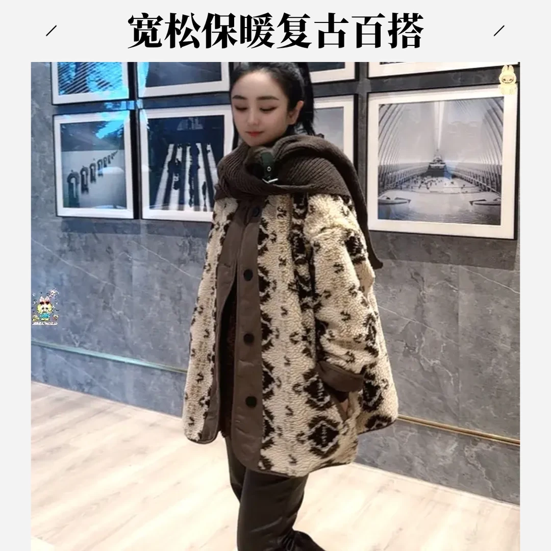 秋冬宽松显瘦美拉德复古撞色洋气百搭加厚保暖棉服外套爆卖750