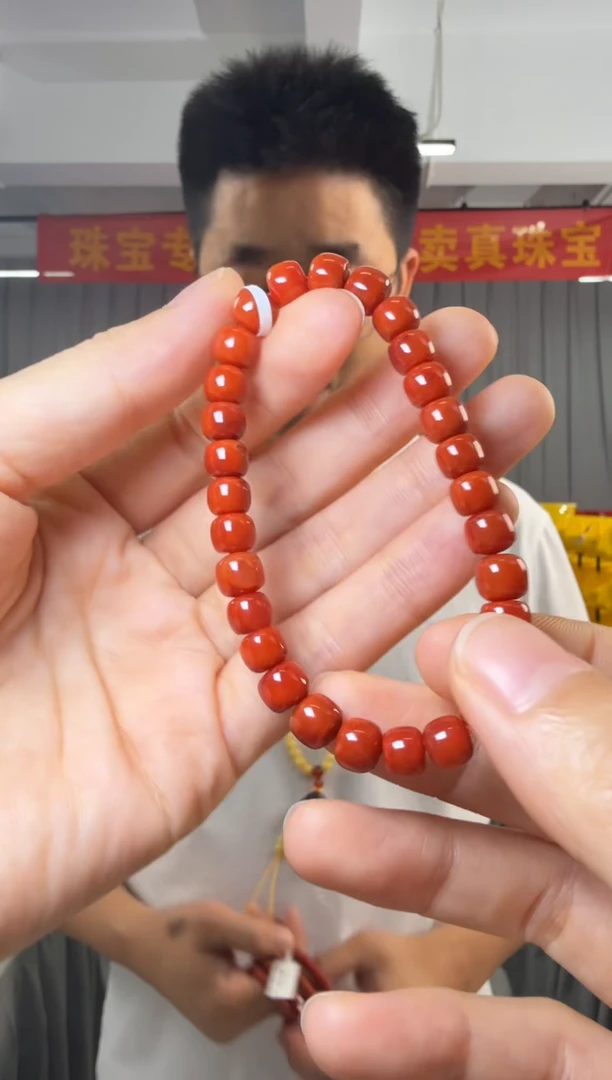未镶嵌手串南红玛瑙南红玛瑙老型珠单圈约7mm+