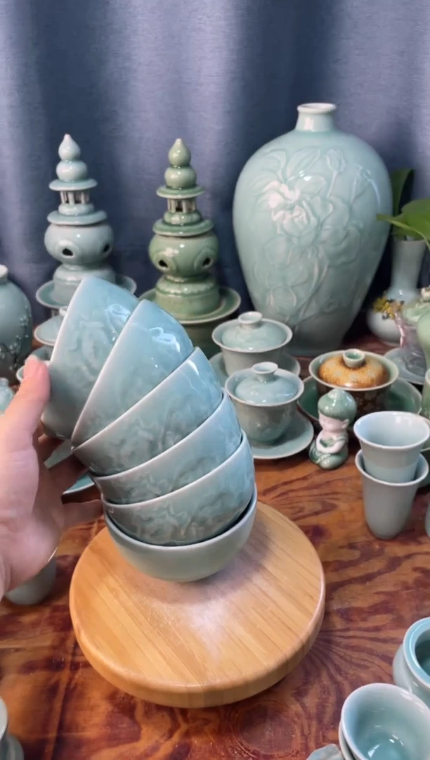 6个微瑕特价青瓷 慧语瓷坊