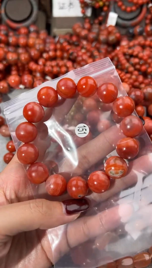 未镶嵌手串南红玛瑙14+