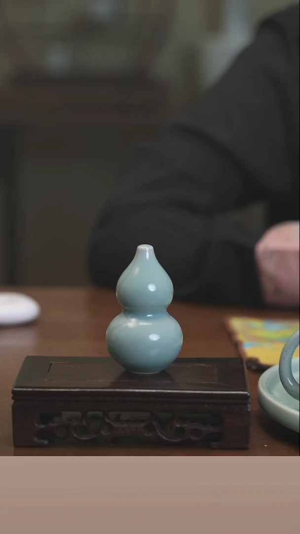 【闪购商品】清凉寺原产地仿古釉手工汝瓷葫芦香插