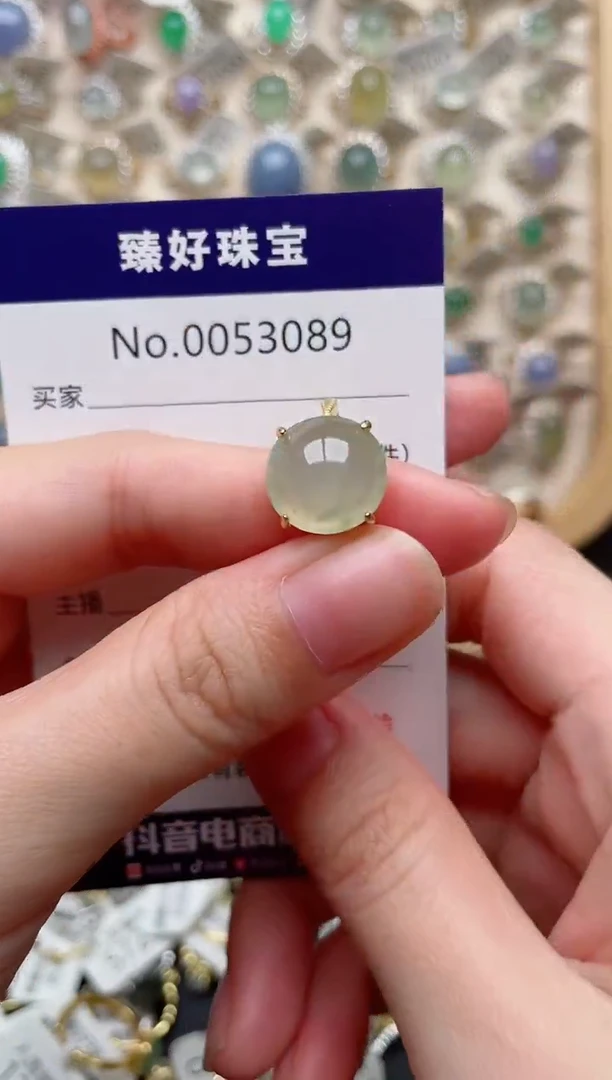 翡翠戒指银S925镶嵌.