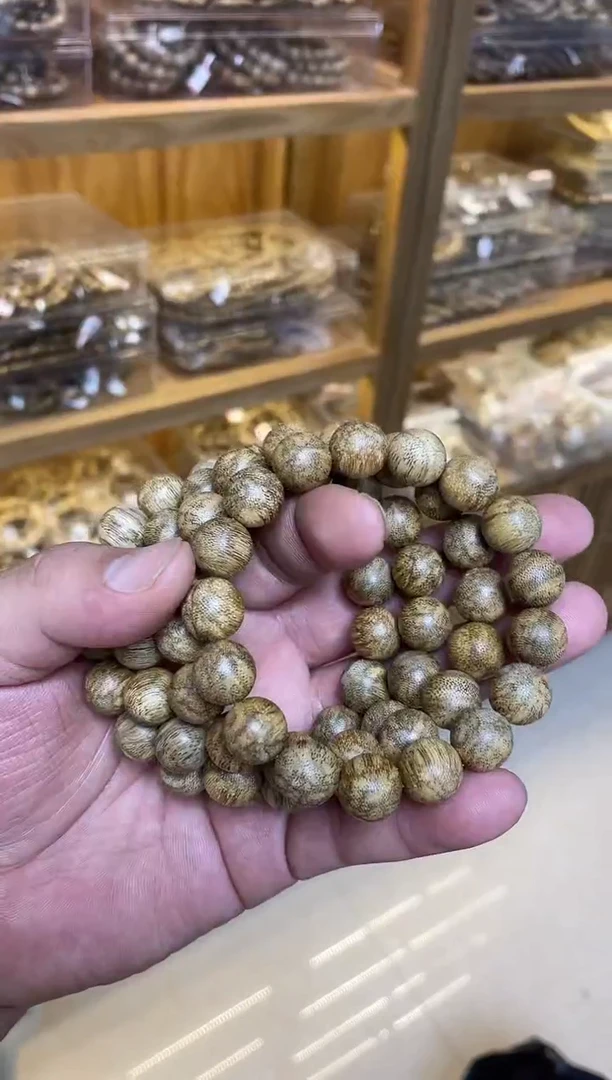 【闪购商品】沉香手串菩萨棋圆珠单圈虎斑纹1.3多样性发其一