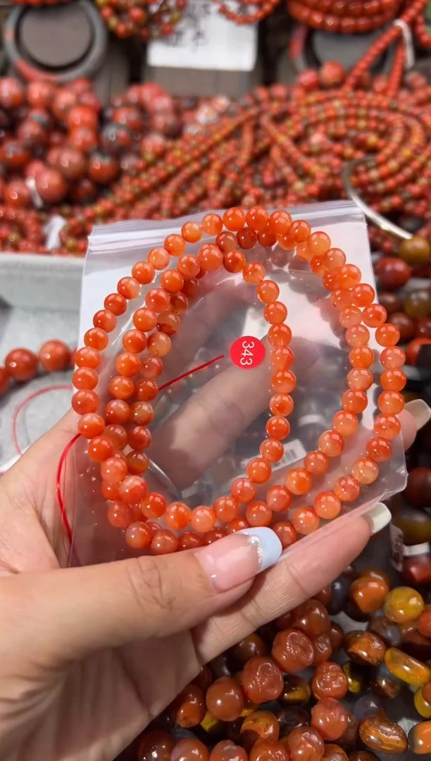 未镶嵌手串南红玛瑙6+