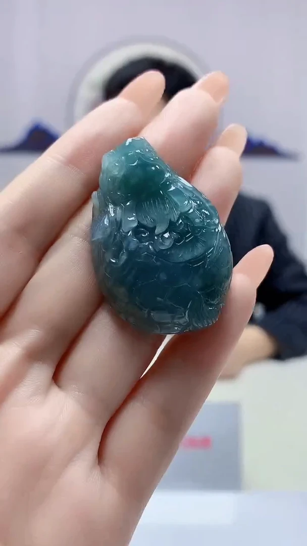 【闪购商品】定制翡翠未镶嵌5153DD-毛货挂件171