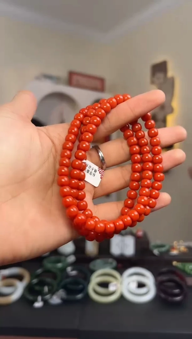 颈饰未镶嵌南红玛瑙海****）南红项链 7*8mm