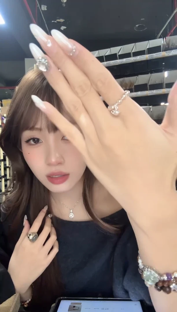 合金仿珍珠戒指1028-08