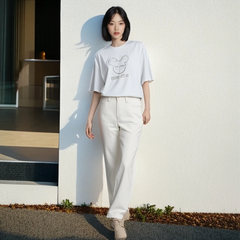 夏季都市时尚新款创意女款小熊T恤