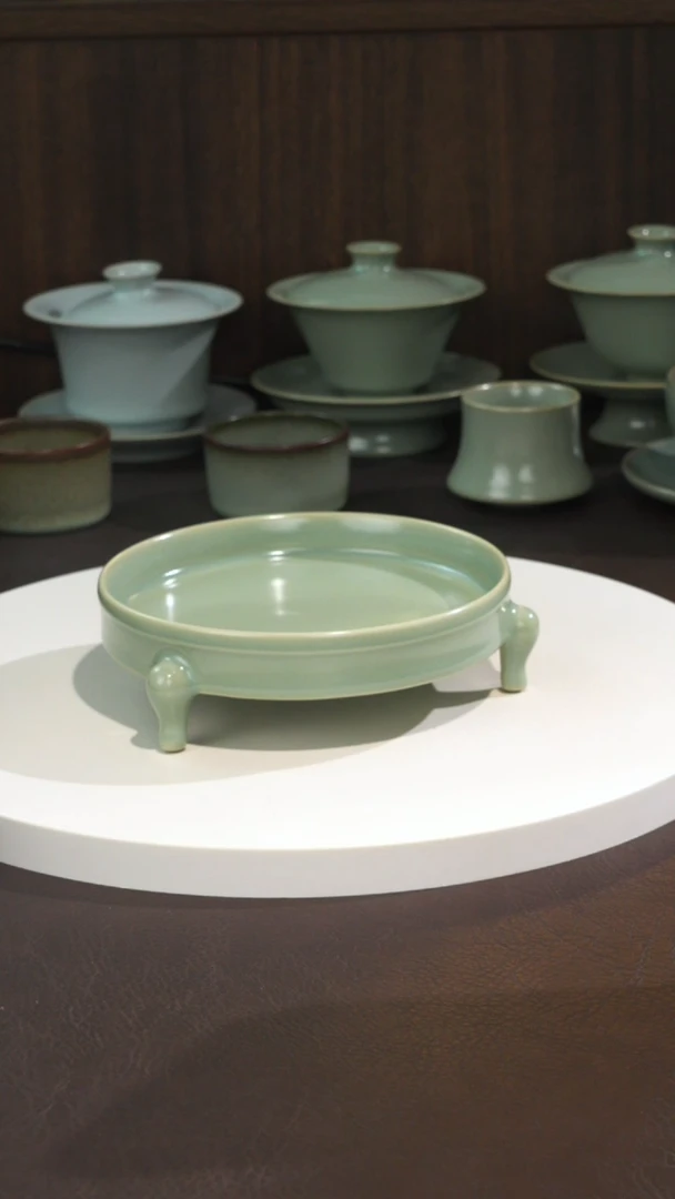 宣宝汝瓷原矿原釉手工作品微微瑕