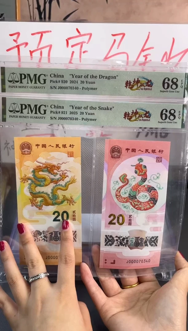 塑料乾坤双龙龙蛇全同 大司令PMG68分J000070340六龙珠