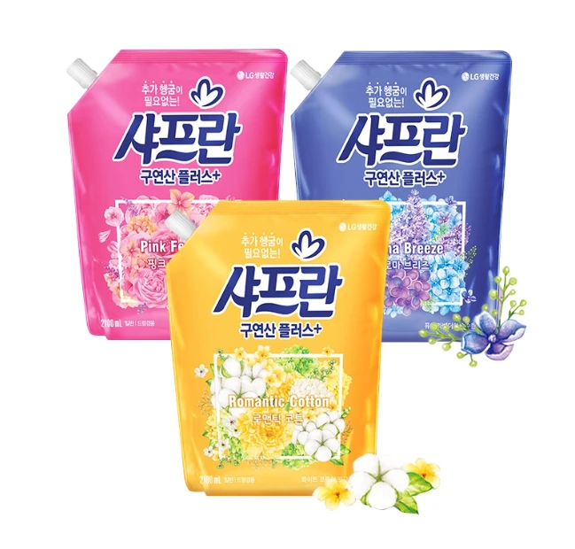 韩国进口LG衣物柔顺剂持久留香衣服护理防静电洗衣去异味柔软袋装