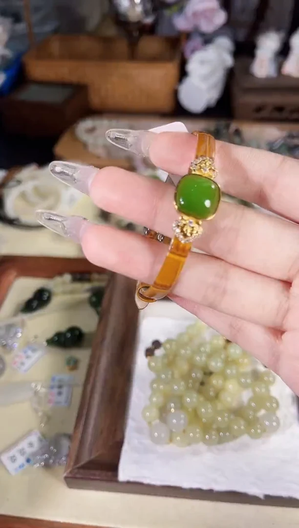 银S925镶嵌手链和田玉多样性发货其一孤品默认微瑕
