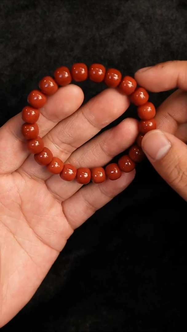 未镶嵌手串南红玛瑙10+牛血红 老型