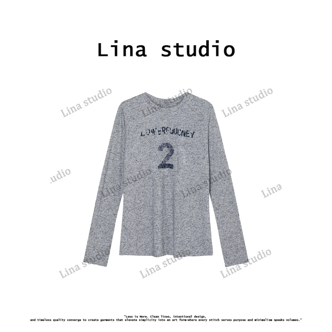 Lina studio“2号T” 2025春夏新款女打底衫高级感T恤