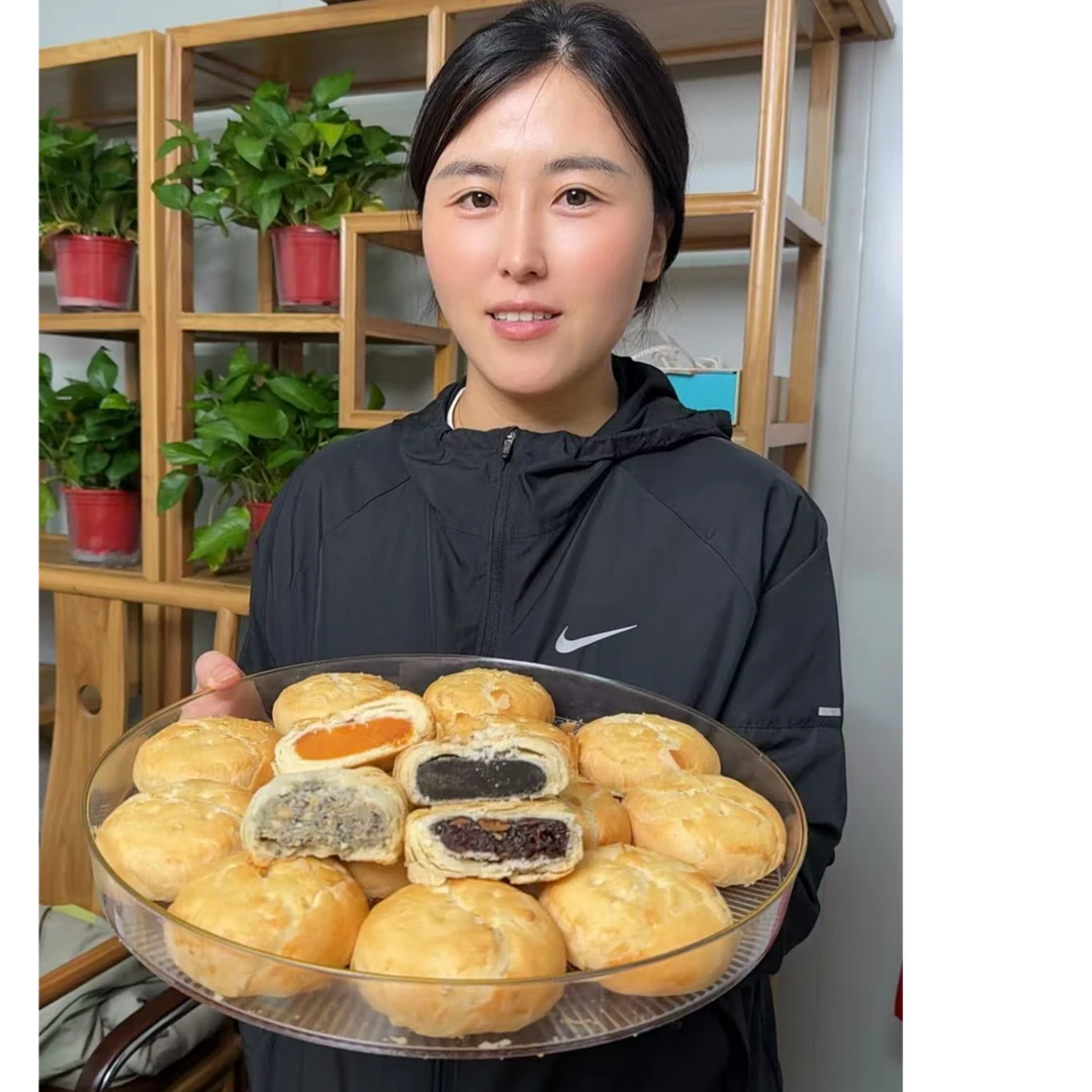 【蒙蒙】黄庄酥皮低糖手工月饼中秋月饼