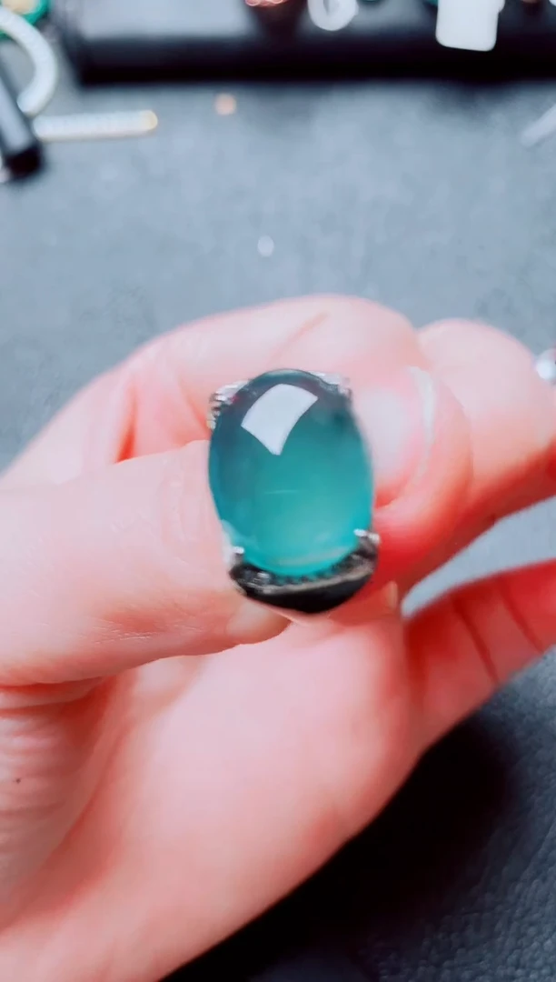 银S925镶嵌戒指翡翠1111