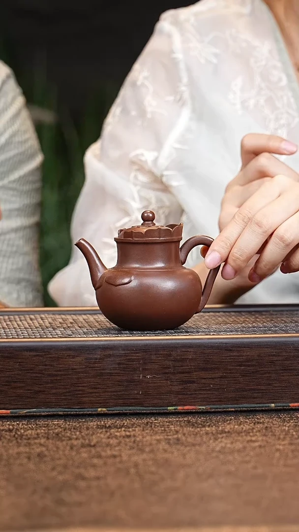 茶壶紫砂小鱼SST僧帽 紫泥  160cc