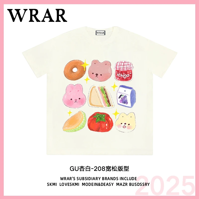 【三明治动物】 新品系列透气宽松T恤圆领慵懒风可爱百搭1