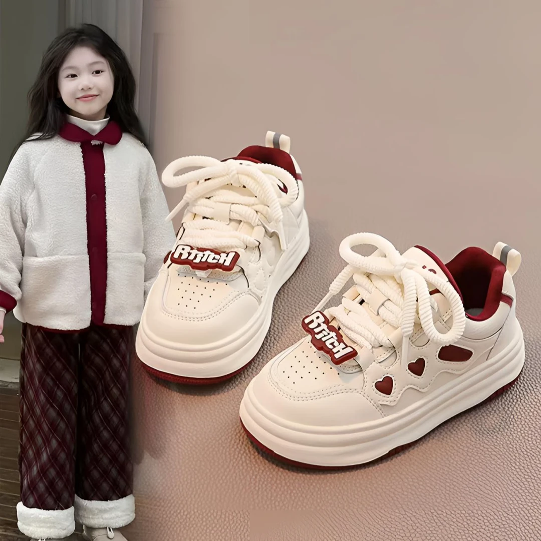 女童板鞋百搭小白鞋2025新款儿童板鞋春款女大童童鞋运动鞋低帮