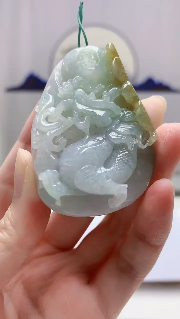 未镶嵌定制翡翠5159zm-毛货挂件54