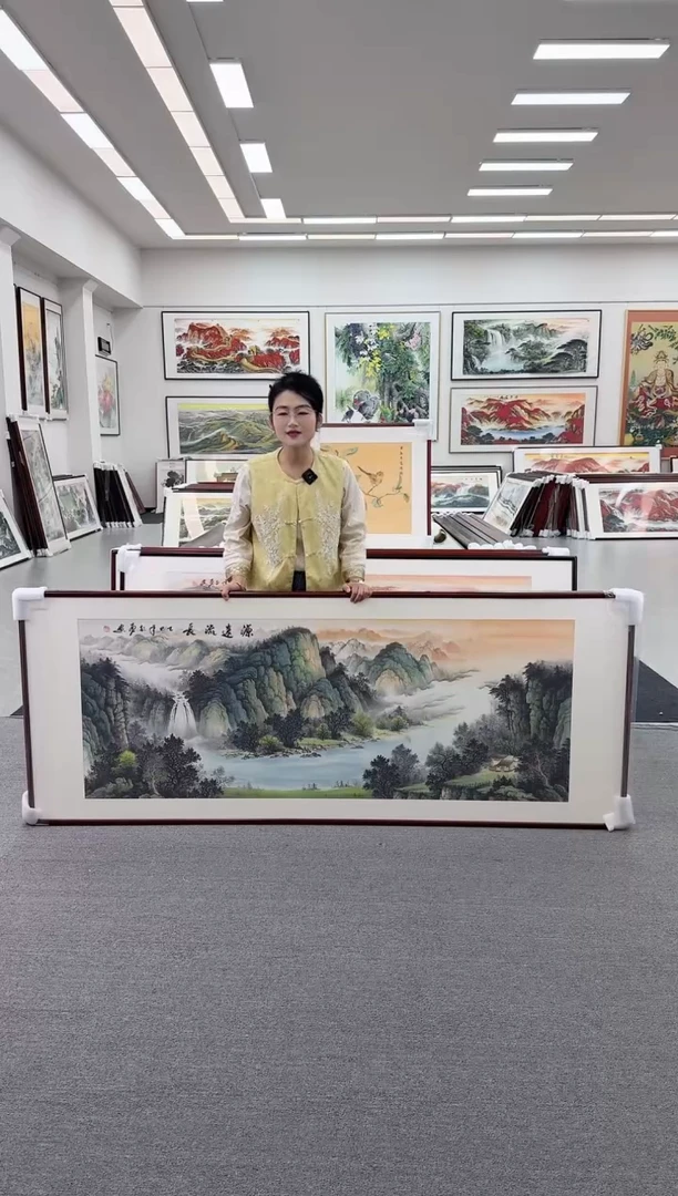 国画手绘  源远流长  219*88