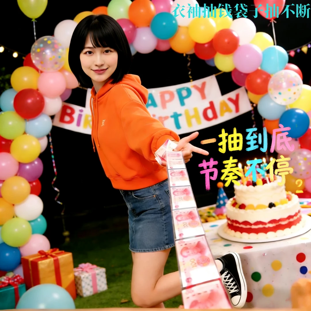 有钱花道具袖口塑封袋衣袖藏钱送女生家人生日惊喜网红爆款礼品