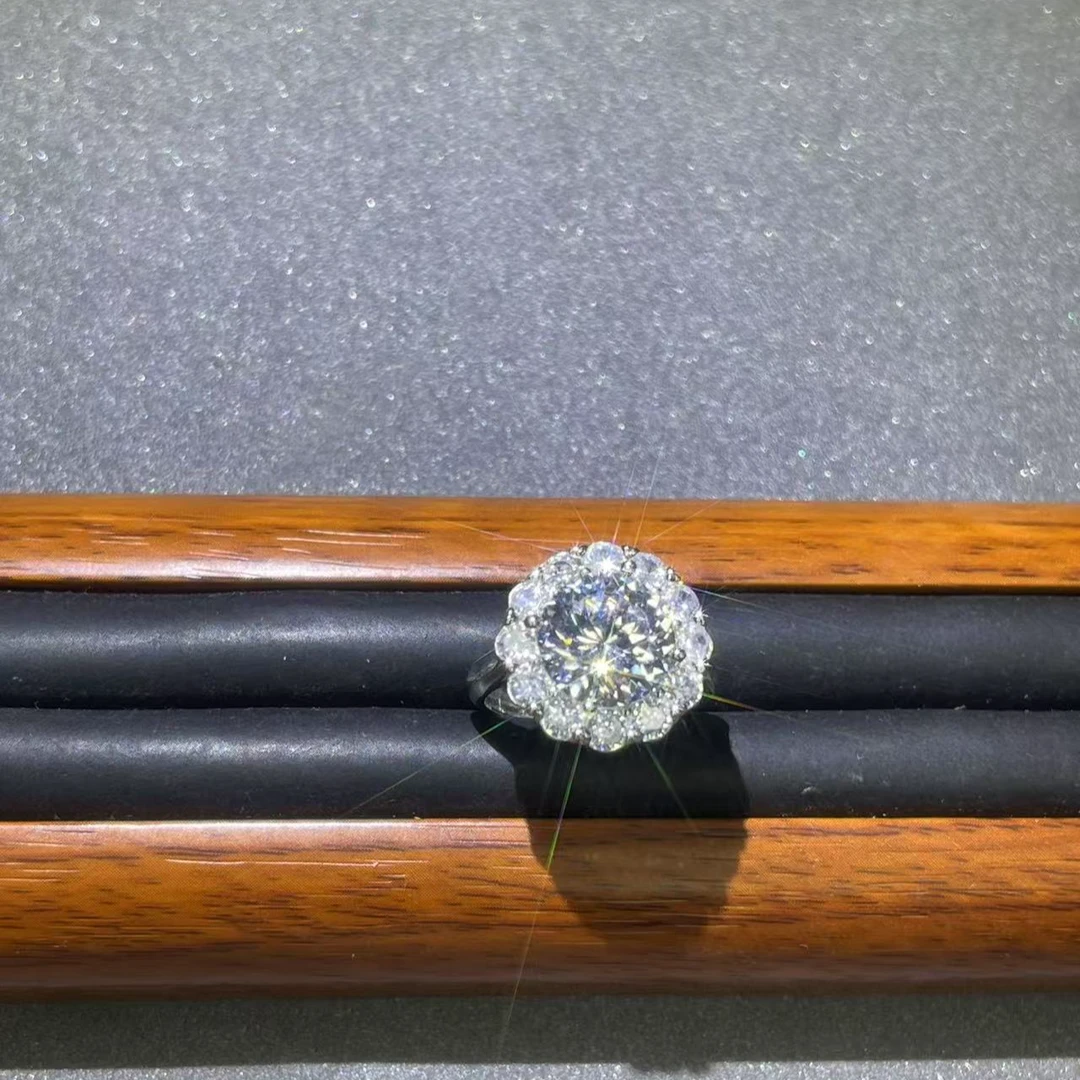 s5512白色花花开口戒指多样性发货