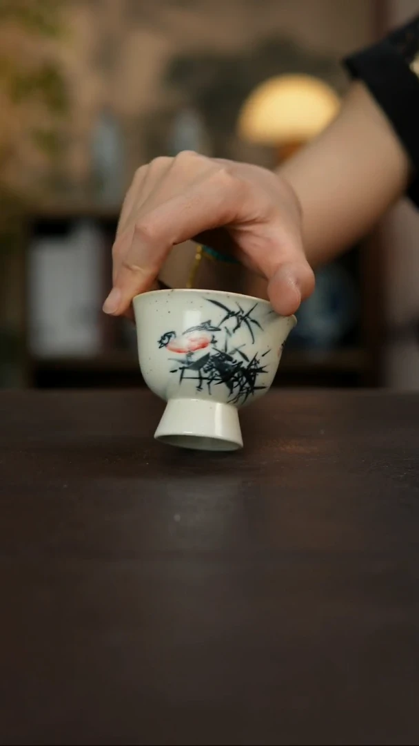杯景德镇陶瓷杯碗柴烧多人