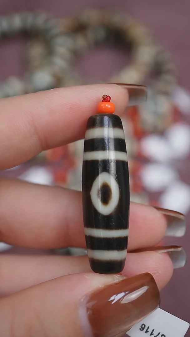 【闪购商品】玛瑙/玉髓颈饰未镶嵌蚀花玛瑙珠定制编绳