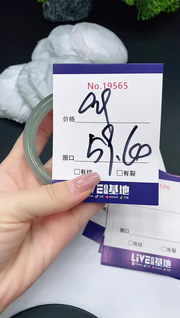 未镶嵌手镯翡翠19565