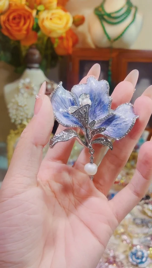 合成立方氧化锆铜合金香芋紫吊坠