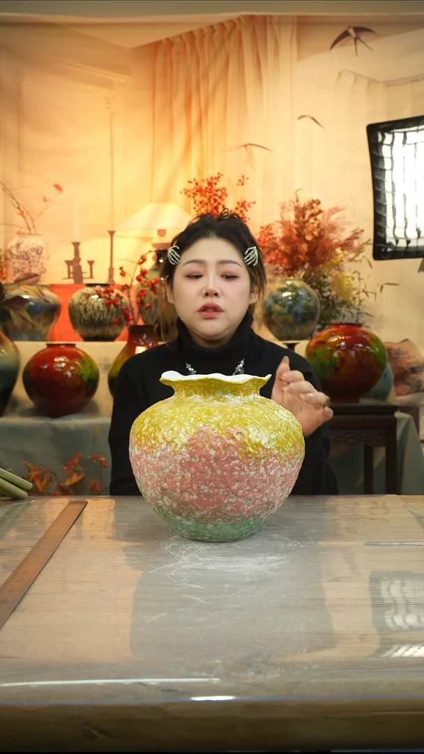 高22口14高温陶瓷花瓶