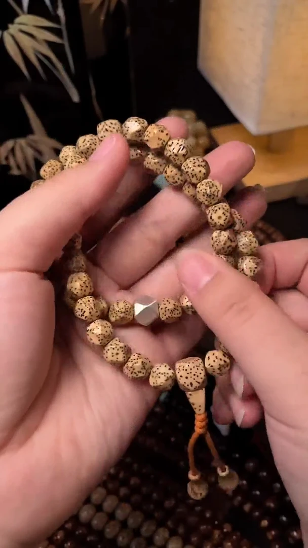 手串星月菩提精工级陈籽钻石无相搭配星月八棱三通款长9*8手持