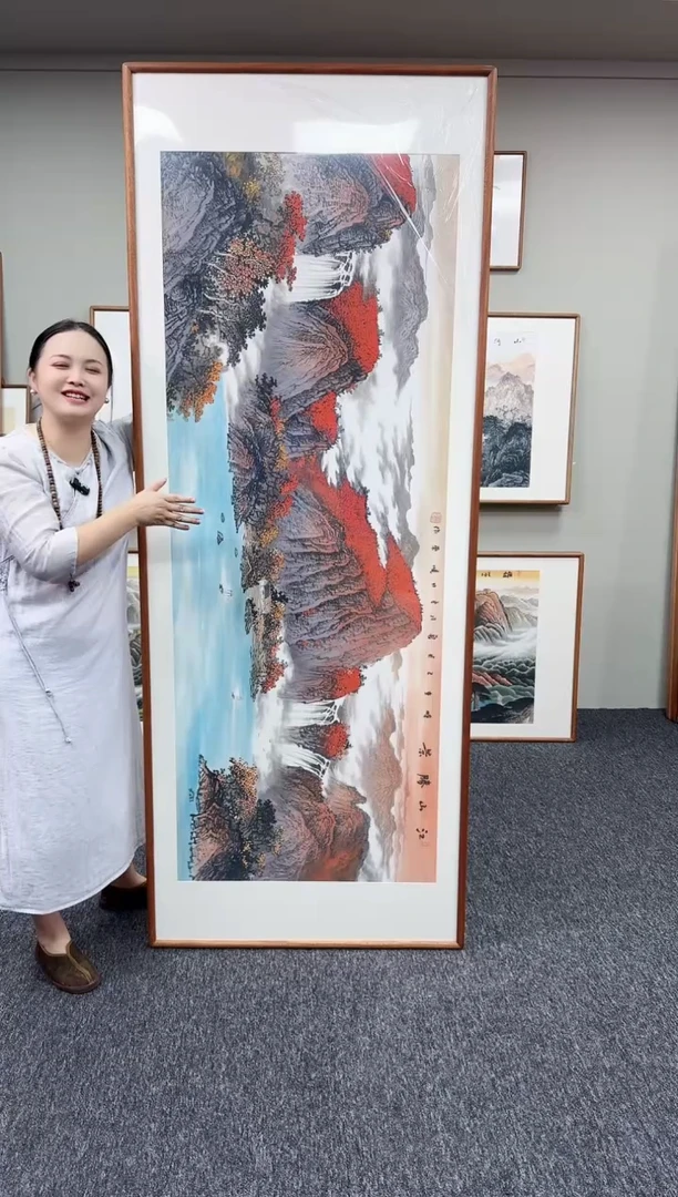 国画江山胜景210*80张晓东老师手绘作品