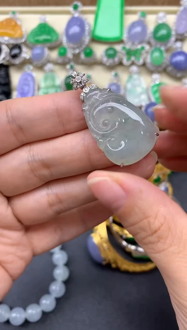 【闪购商品】翡翠颈饰18K金镶嵌347-中国好珍宝