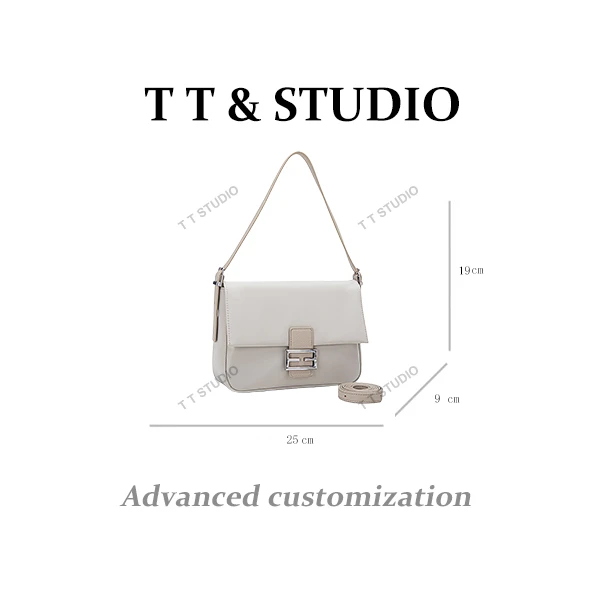 【TT Studio】QYX-9872-风衣色 RAIN.CUN简约腋下斜跨轻奢女包