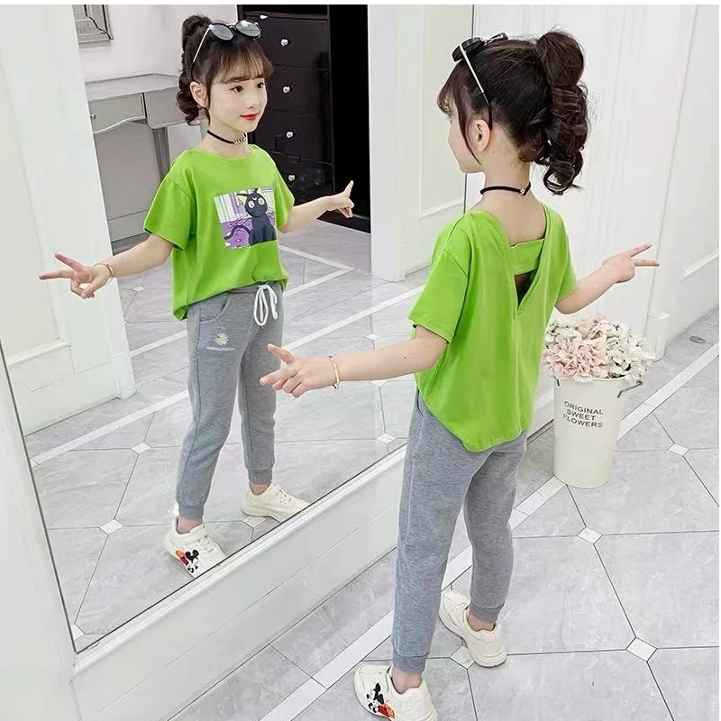 21410高端专享夏季女宝短袖绿色（斯）