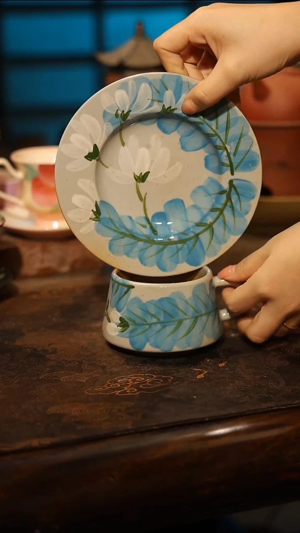 陶瓷景德镇高温釉下彩手工手绘款式