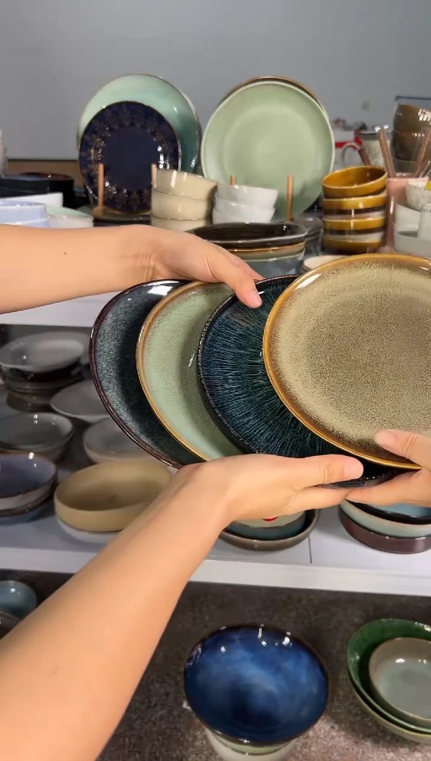 陶瓷外贸尾货瑕疵满20包邮X4小盘