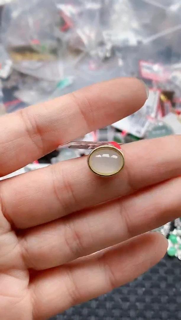 银S925镶嵌戒指翡翠天然A货缅甸翡翠