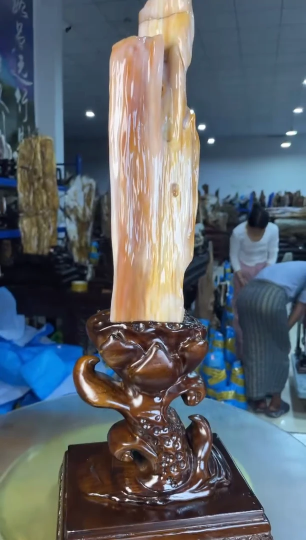 未镶嵌摆件硅化玉36