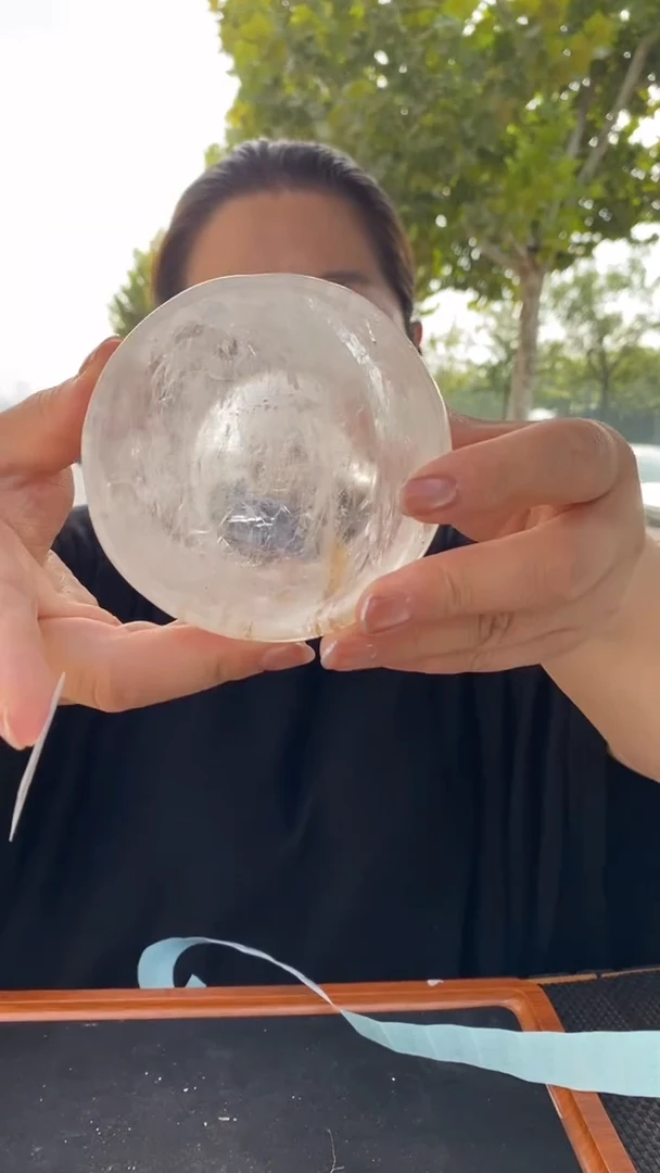 未镶嵌珠宝半成品水晶白水晶碗D219