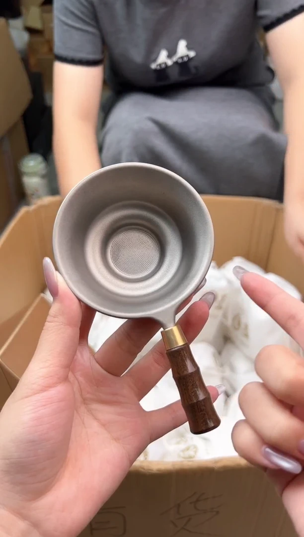 纯钛茶漏  磨砂