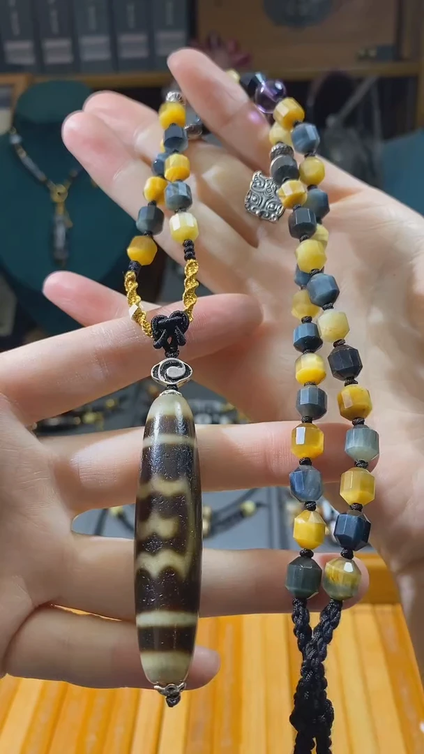 未镶嵌颈饰玛瑙/玉髓（覆膜）C07724多样性发一