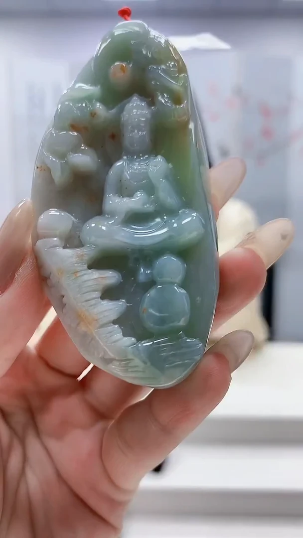未镶嵌定制翡翠4812lr-毛货挂件23
