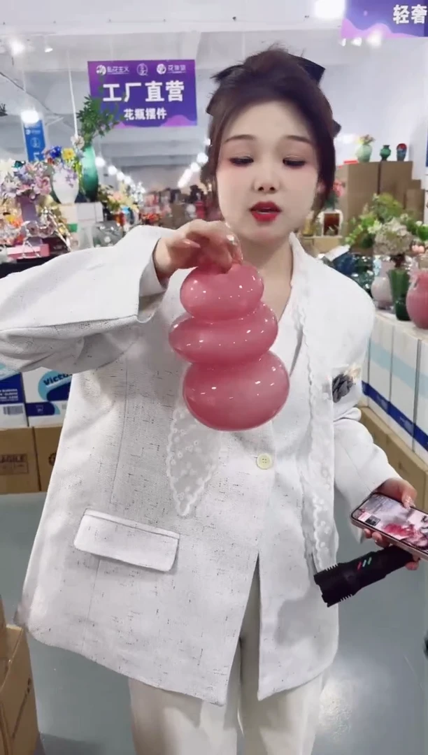 【闪购商品】无铅玻璃私花主义花瓶微瑕-9F41