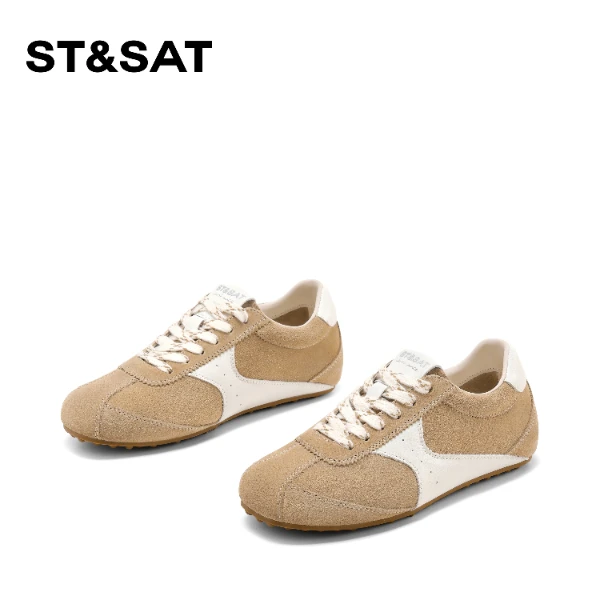 St&Sat/星期六时尚百搭鞋子女鞋德训鞋女款2025软底休闲鞋运动鞋