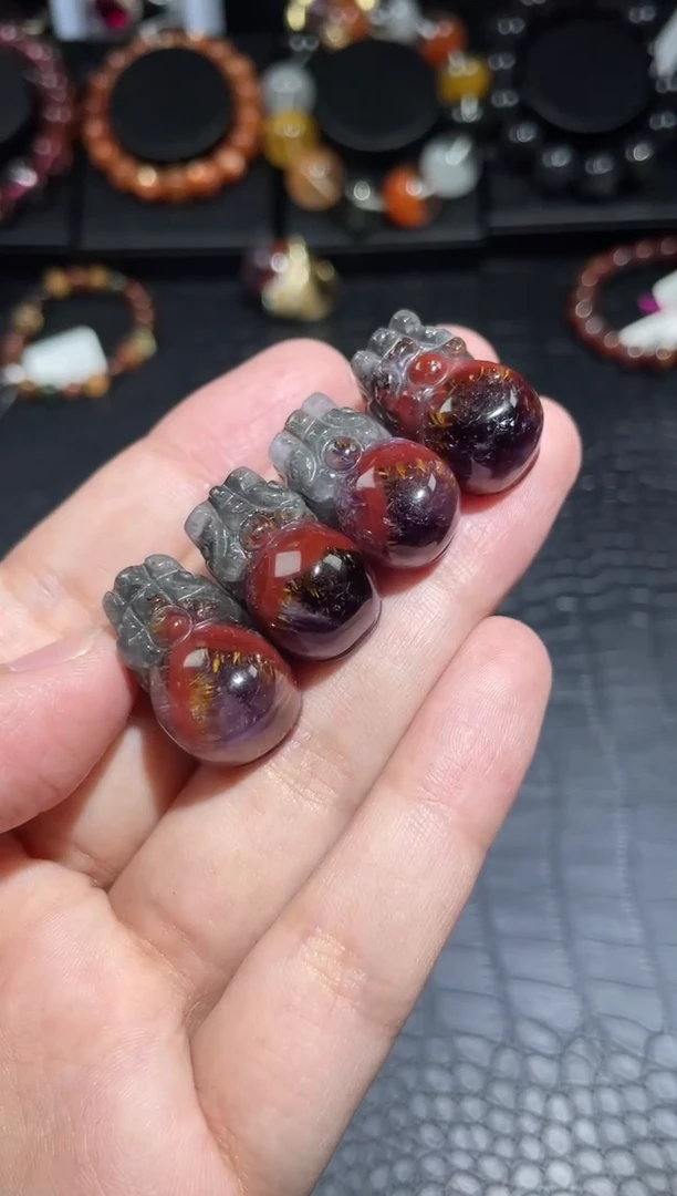 【闪购商品】水晶裸石未镶嵌极光貔貅裸石吊坠（多样性发其一）